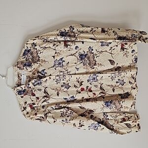 Liz Claiborne  Fall Long Sleeve Blouse Sz M Lizwear jeans 100% cotton